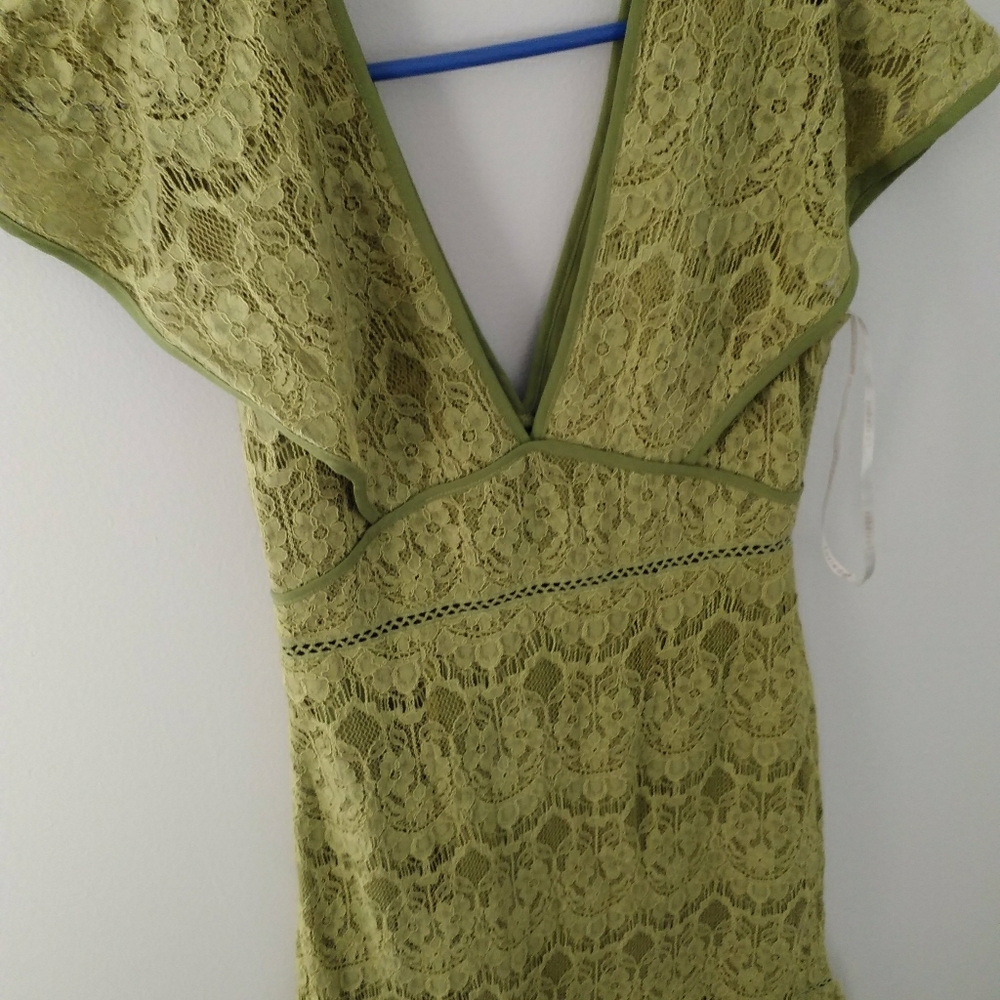 Green dress with tags